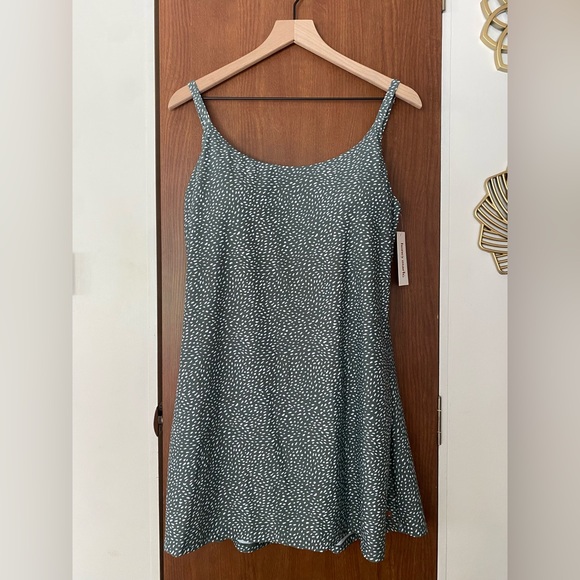 Elegant Green Polka Dot Swim Dress - Picture 1 of 6